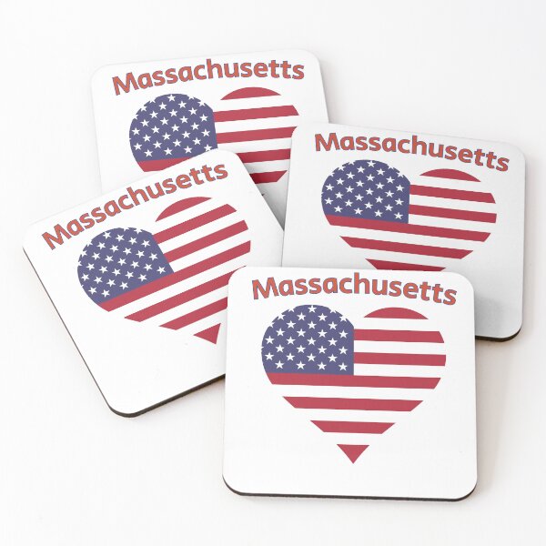 Item preview, Massachusetts American Flag Heart designed and sold by Queen1120.