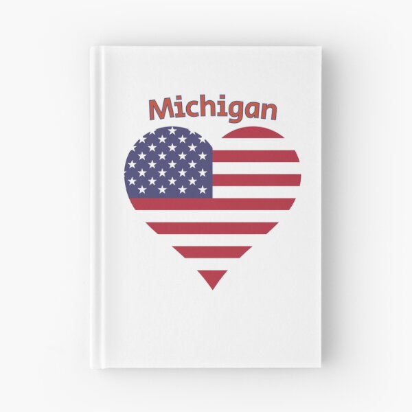 Item preview, Michigan American Flag Heart designed and sold by Queen1120.