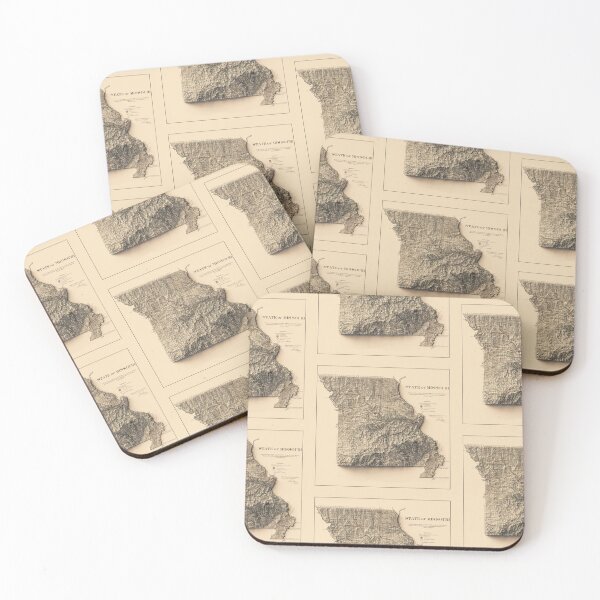 Item preview, 1866 Missouri Relief Map 3D digitally-rendered designed and sold by ThinkAboutMaps.