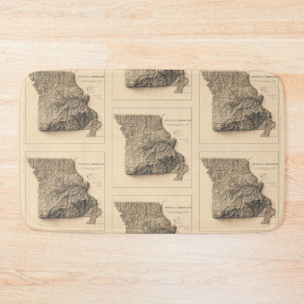 Item preview, 1866 Missouri Relief Map 3D digitally-rendered designed and sold by ThinkAboutMaps.