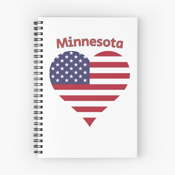 Item preview, Minnesota American Flag Heart designed and sold by Queen1120.