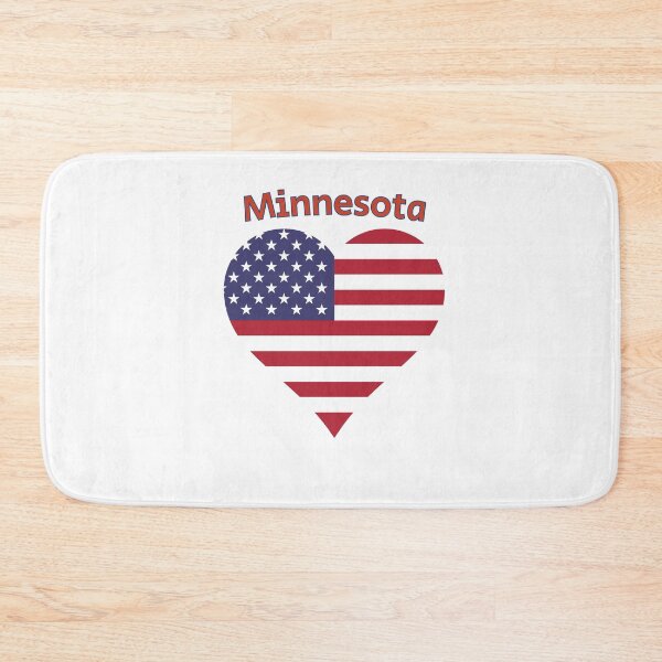 Item preview, Minnesota American Flag Heart designed and sold by Queen1120.