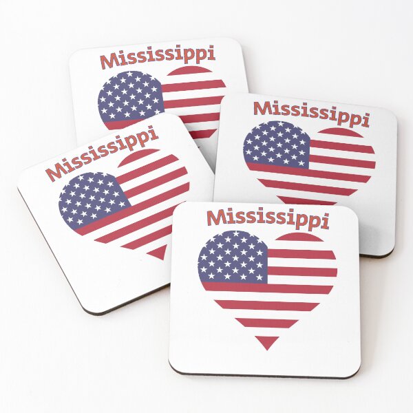 Item preview, Mississippi American Flag Heart designed and sold by Queen1120.