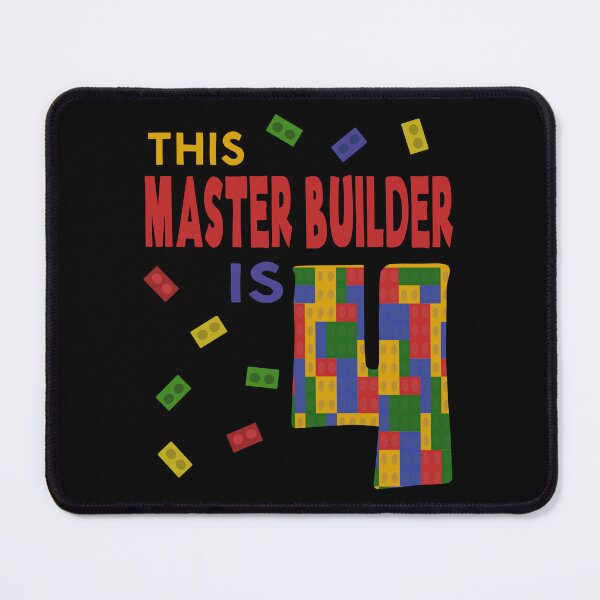 Item preview, Cute Master Builder 4 Years Old Block Building Boys Kids design designed and sold by Merchking1.