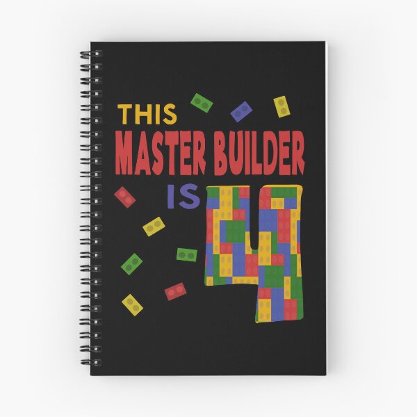 Item preview, Cute Master Builder 4 Years Old Block Building Boys Kids design designed and sold by Merchking1.