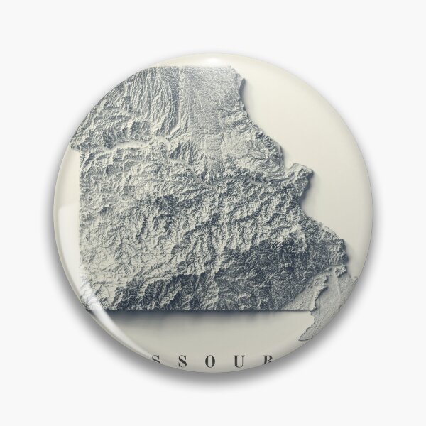 Item preview, Missouri, USA Relief Map 3D digitally-rendered designed and sold by ThinkAboutMaps.