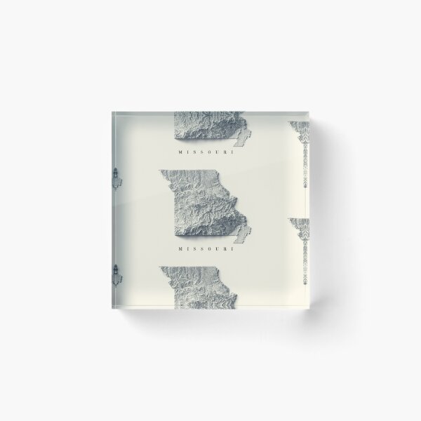 Item preview, Missouri, USA Relief Map 3D digitally-rendered designed and sold by ThinkAboutMaps.