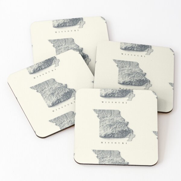 Item preview, Missouri, USA Relief Map 3D digitally-rendered designed and sold by ThinkAboutMaps.