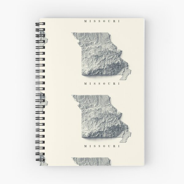 Item preview, Missouri, USA Relief Map 3D digitally-rendered designed and sold by ThinkAboutMaps.