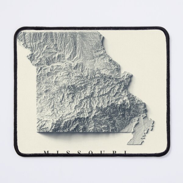 Item preview, Missouri, USA Relief Map 3D digitally-rendered designed and sold by ThinkAboutMaps.