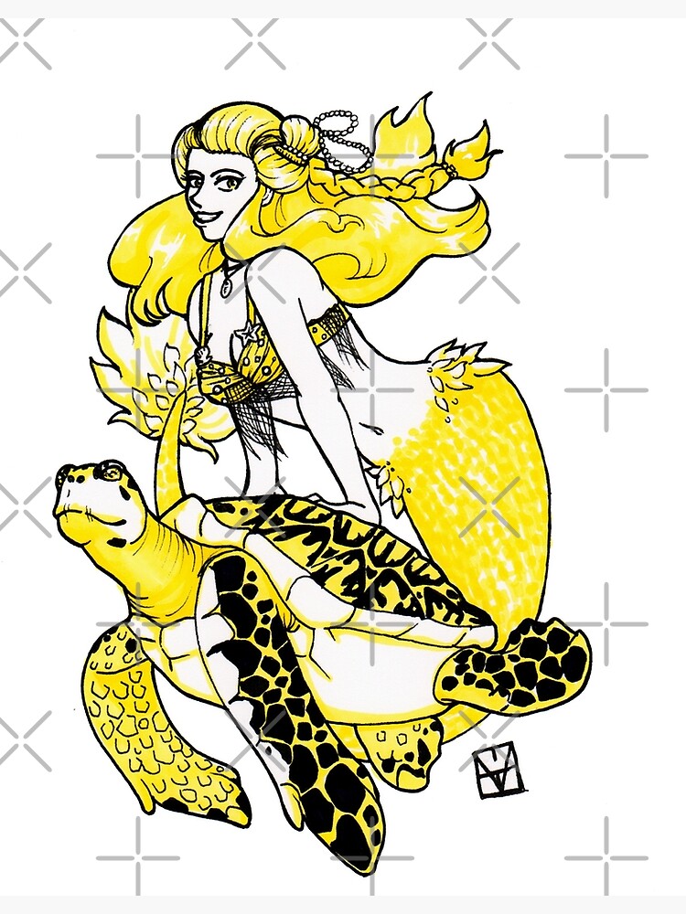 Mermaid & Turtle by MaeganCook