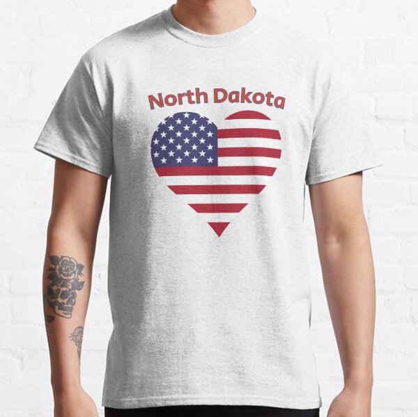 Item preview, North Dakota American Flag Heart designed and sold by Queen1120.
