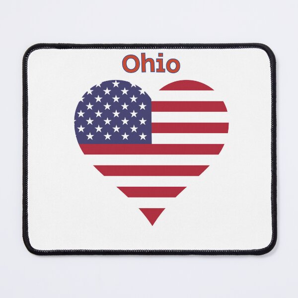 Item preview, Ohio American Flag Heart designed and sold by Queen1120.
