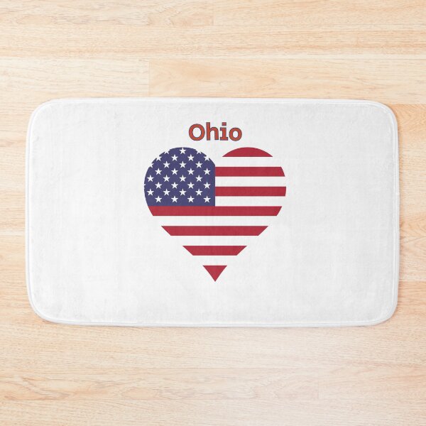 Item preview, Ohio American Flag Heart designed and sold by Queen1120.