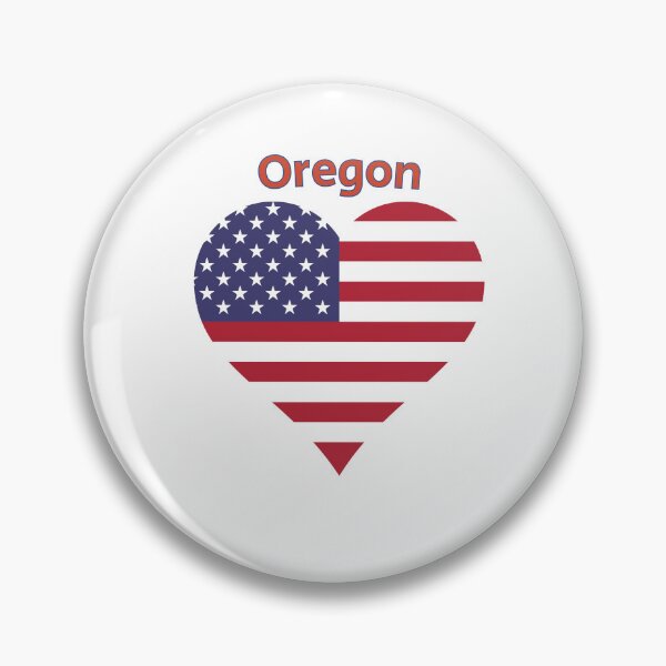 Item preview, Oregon American Flag Heart designed and sold by Queen1120.