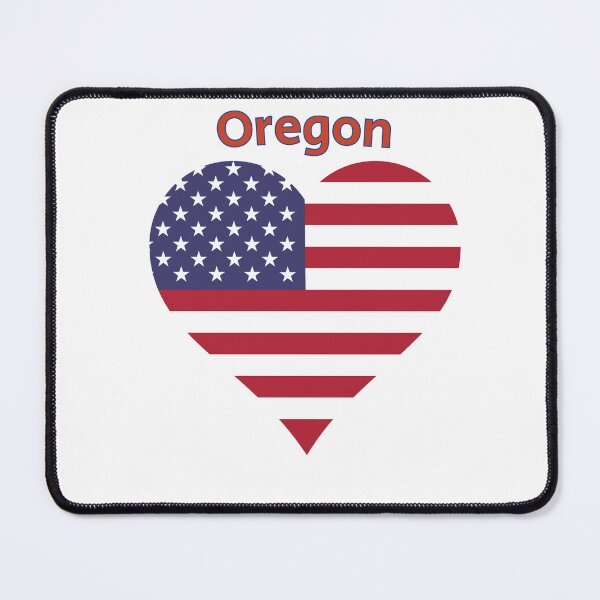 Item preview, Oregon American Flag Heart designed and sold by Queen1120.