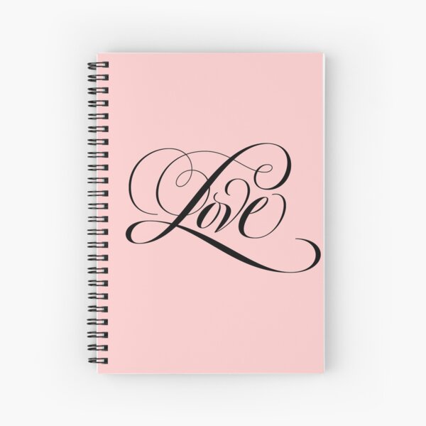 Elegant Sketchbook Your Name Script Pink Notebook