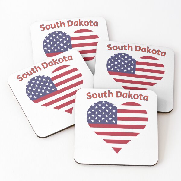 Item preview, South Dakota American Flag Heart designed and sold by Queen1120.