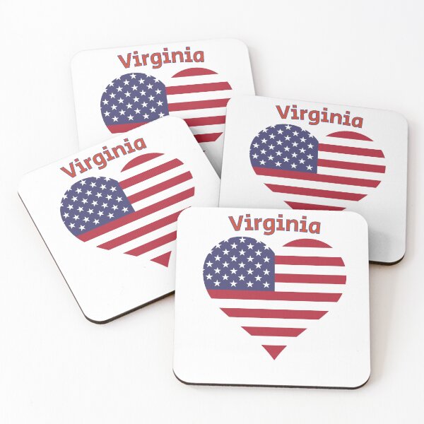 Item preview, Virginia American Flag Heart designed and sold by Queen1120.