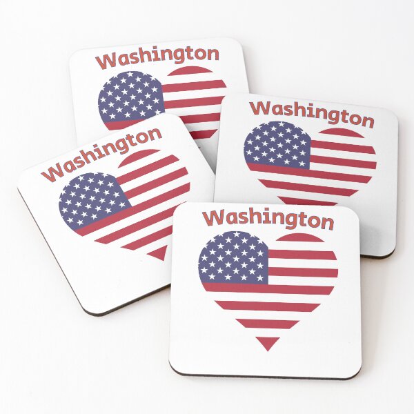 Item preview, Washington American Flag Heart designed and sold by Queen1120.