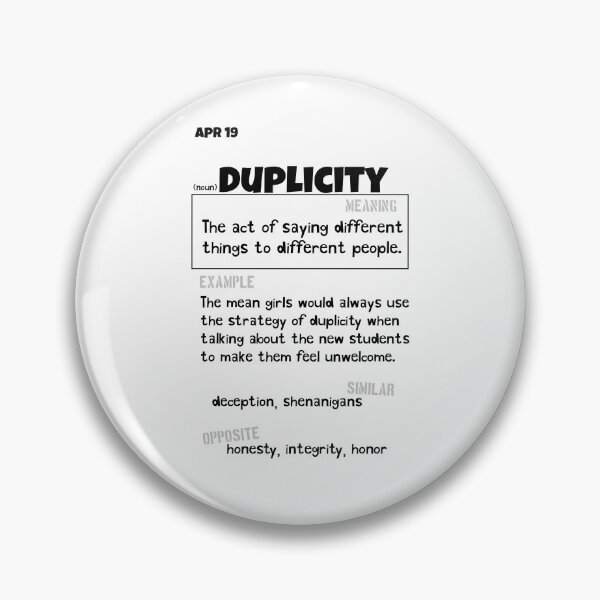 Item preview, April 19 Duplicity designed and sold by Square Root of Squid.