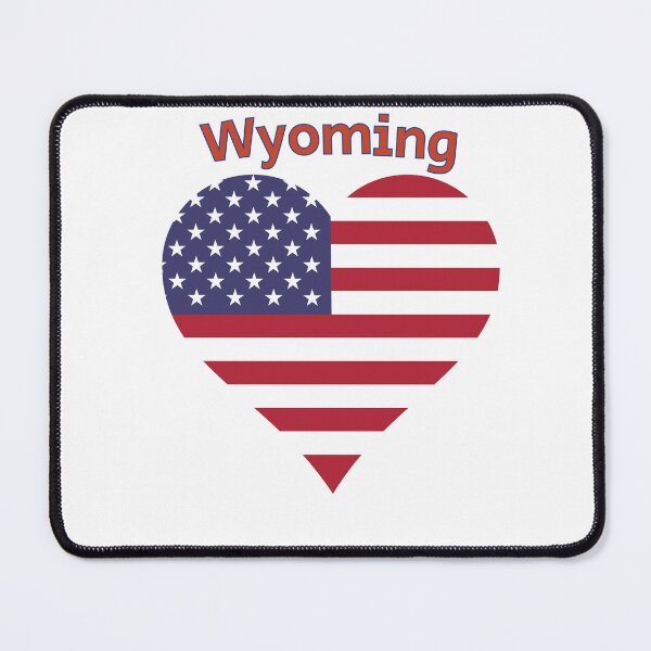 Item preview, Wyoming American Flag Heart designed and sold by Queen1120.