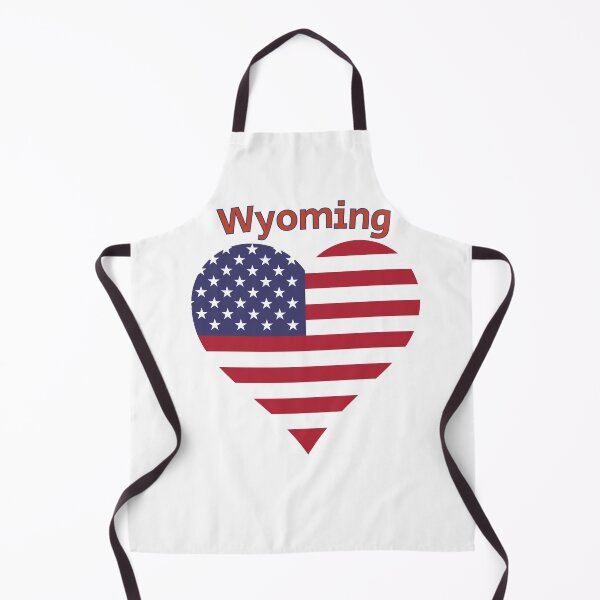 Item preview, Wyoming American Flag Heart designed and sold by Queen1120.