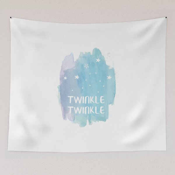 Aperçu de l'œuvre Aquarelle Twinkle Twinkle Petite étoile violet et bleu pastel créée et vendue par TocaLuna.