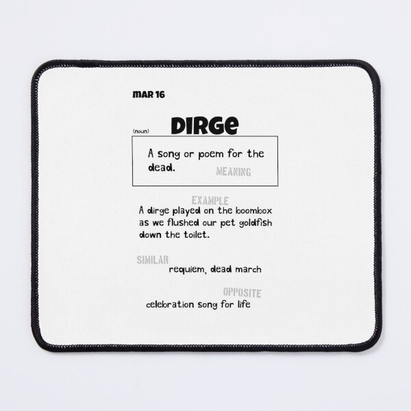 Item preview, March 16 Dirge designed and sold by Square Root of Squid.
