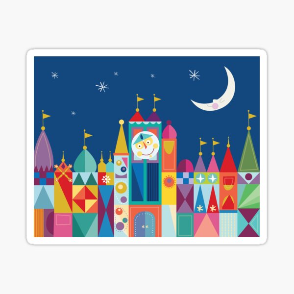 Item preview, It's A Small World Castle With Moon and Stars Bold Rainbow Color Print and Decor designed and sold by DesIndie.