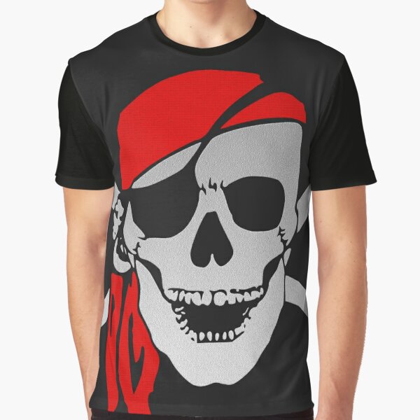 Pirate Skull  T-shirt for Sale by FSGDesigns, Redbubble