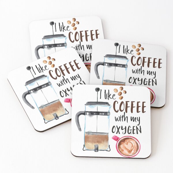 Item preview, I like coffee with my oxygen Love coffee Drinking Coffee designed and sold by KarlHenning.