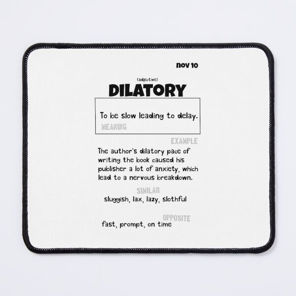 Item preview, November 10 Dilatory designed and sold by Square Root of Squid.