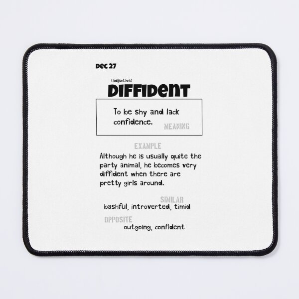 Item preview, December 27 Diffident designed and sold by Square Root of Squid.