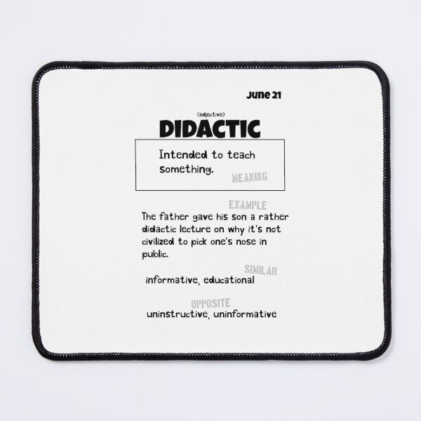 Item preview, June 21 Didactic designed and sold by Square Root of Squid.