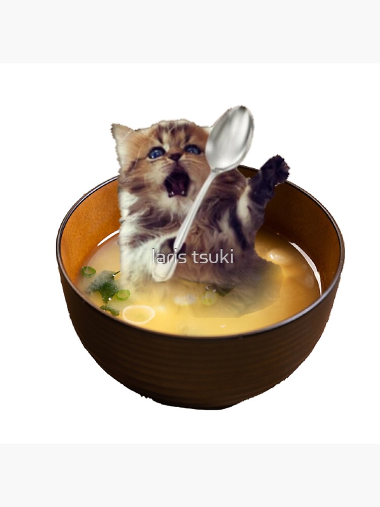 Impression sur toile for Sale avec l'œuvre « chat à soupe » de l