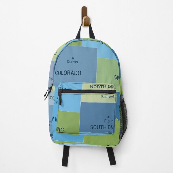 Item preview, US Map in Blue and Green designed and sold by UrbanEpiphany.