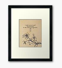 Sylvia Plath - Ich bin, ich bin, ich bin. Gerahmtes Wandbild