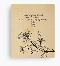 Sylvia Plath - I am, I am, I am. Canvas Print