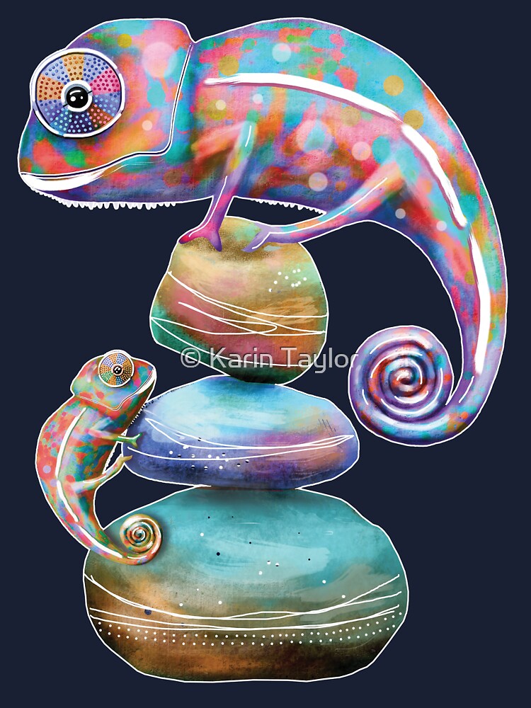 Thumbnail 2 of 2, Baby T-Shirt, Chameleons designed and sold by Karin Taylor.