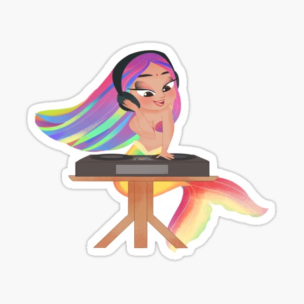 DJ Mermaid Sticker