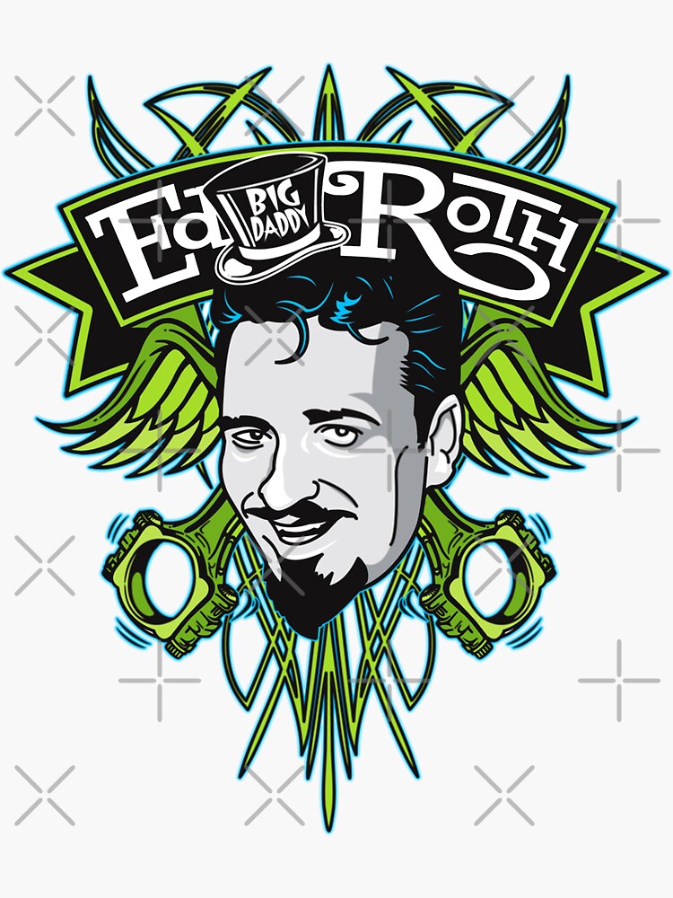 Autocollant Rétro Ed Roth – Style Old School, Hot Rod, Course US – Décoration Voiture, Atelier, Casier