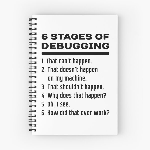 Item preview, 6 Stages Of Debugging Funny Debugger designed and sold by JuxNdx.