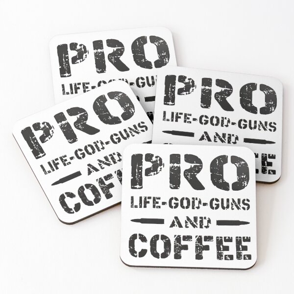 Item preview, Pro Life God Guns And Coffee Anti Gun designed and sold by JohnThorne9.