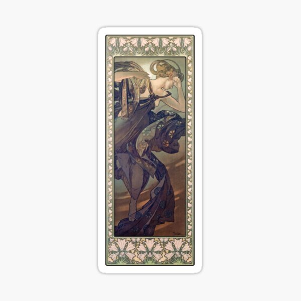 Item preview, The Moon and the Stars - Evening Star Alphonse Mucha designed and sold by RedCapeTales.