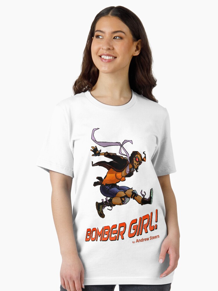 Thumbnail 2 of 7, Essential T-Shirt, BOMBER GIRL ACTION designed and sold by AndrewSteers.