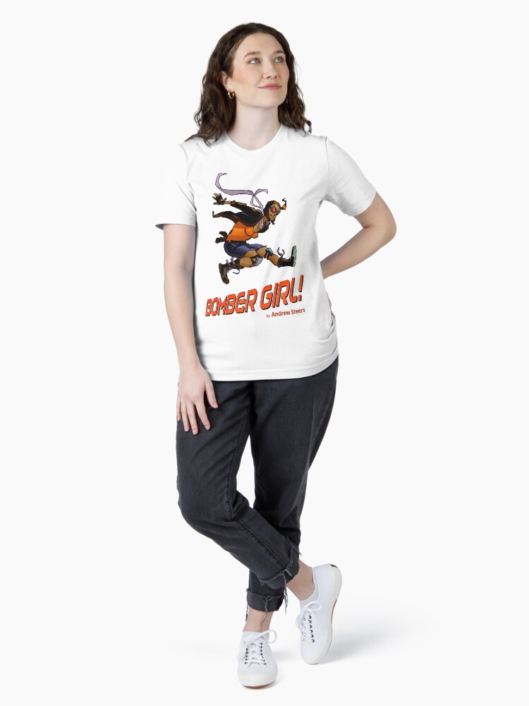 Thumbnail 4 of 7, Essential T-Shirt, BOMBER GIRL ACTION designed and sold by AndrewSteers.