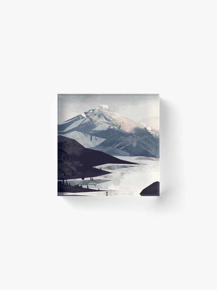 Thumbnail 2 of 5, Acrylic Block, Calming Mountain designed and sold by MicaelaDawn.