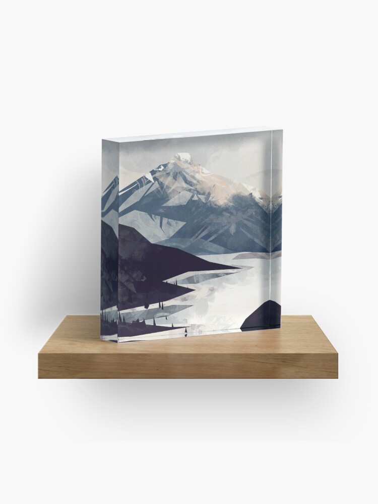 Thumbnail 1 of 5, Acrylic Block, Calming Mountain designed and sold by MicaelaDawn.