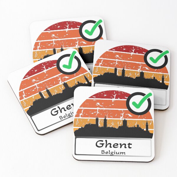 Item preview, ghent Belgium skyline vintage designed and sold by WhereIsTravis.